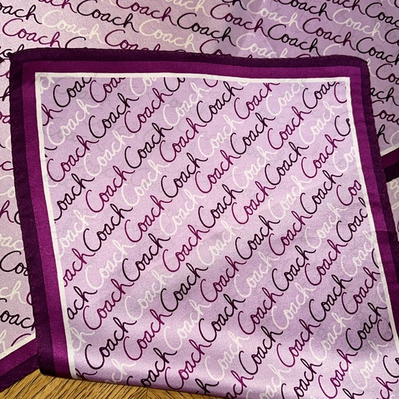 COACH Long Script Silk Scarf - Picture 6 of 6